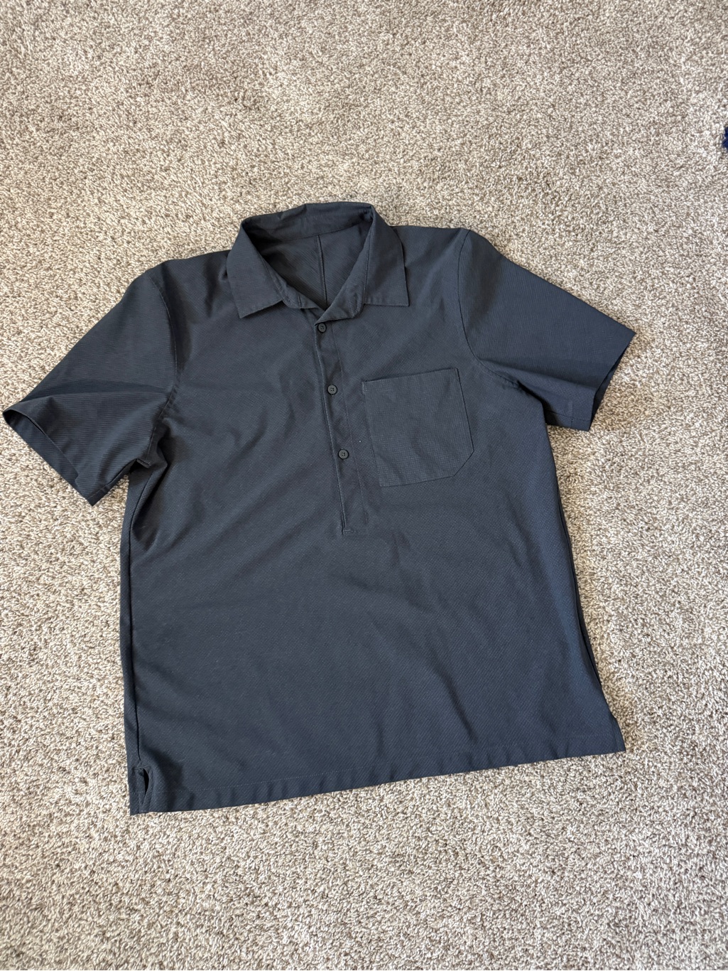 Lululemon Airing Easy Half Button Up Sz M Grey